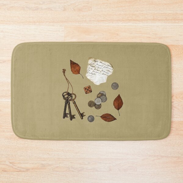 Item preview, Vintage Adventurer Inventory - Keys, Coins & Letter Flat Lay designed and sold by Dakson Design - Fantasy Art.