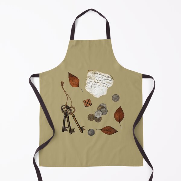 Item preview, Vintage Adventurer Inventory - Keys, Coins & Letter Flat Lay designed and sold by Dakson Design - Fantasy Art.