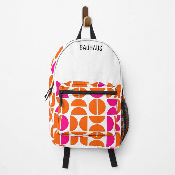 Item preview, Bauhaus - Pink orange semicircles designed and sold by ArtPlus+.