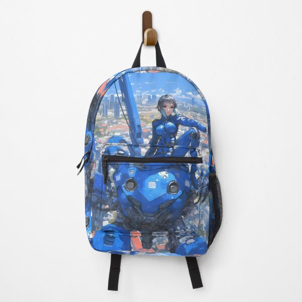 Item preview, Tachikoma Ghost Shell Cityscape Blue Mecha Sci Fi Skyline designed and sold by mildaclairmo.