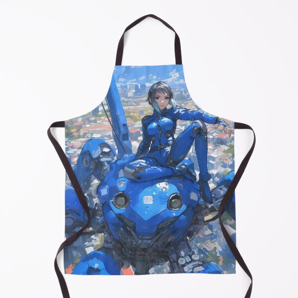 Item preview, Tachikoma Ghost Shell Cityscape Blue Mecha Sci Fi Skyline designed and sold by mildaclairmo.