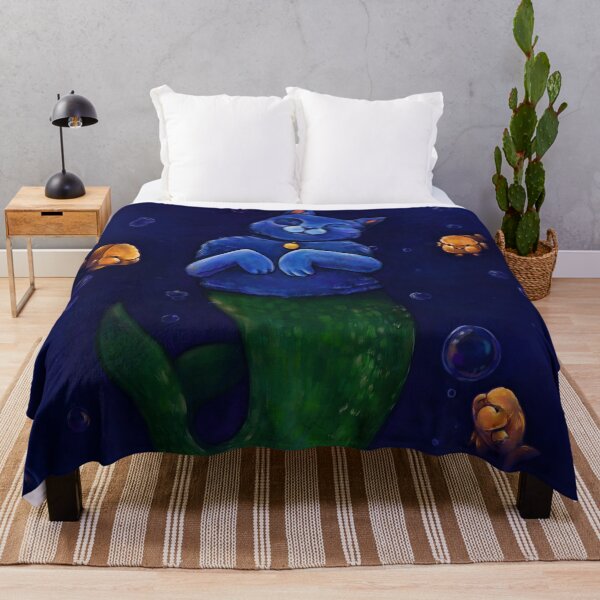 Item preview, Mermaid Cat - Ocean Art, Fantasy Painting designed and sold by Jamie Herself.