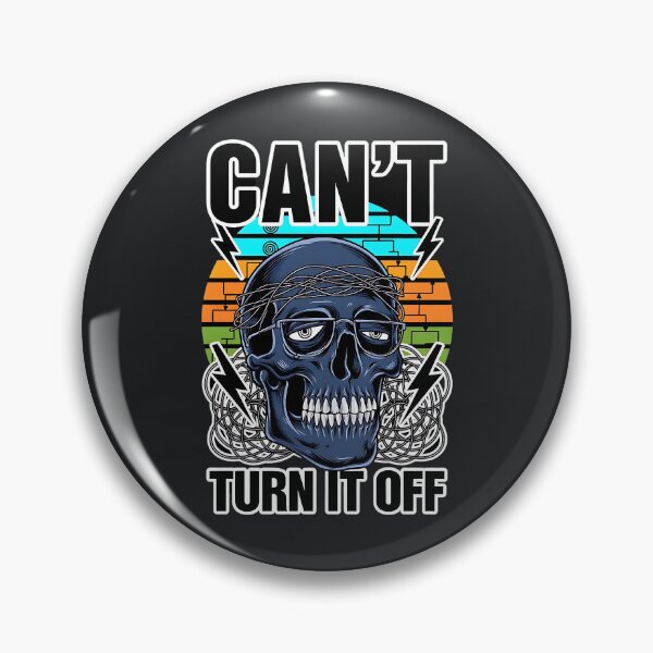 Item preview, Can’t Turn It Off – Overthinking Skull Design designed and sold by Taans-Creation.