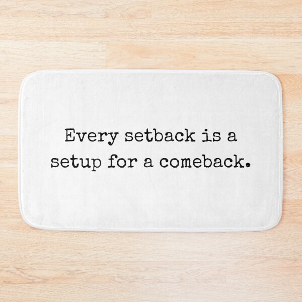 Item preview, Every setback is a setup for comeback – Motivational bold text design designed and sold by BoldTalk.