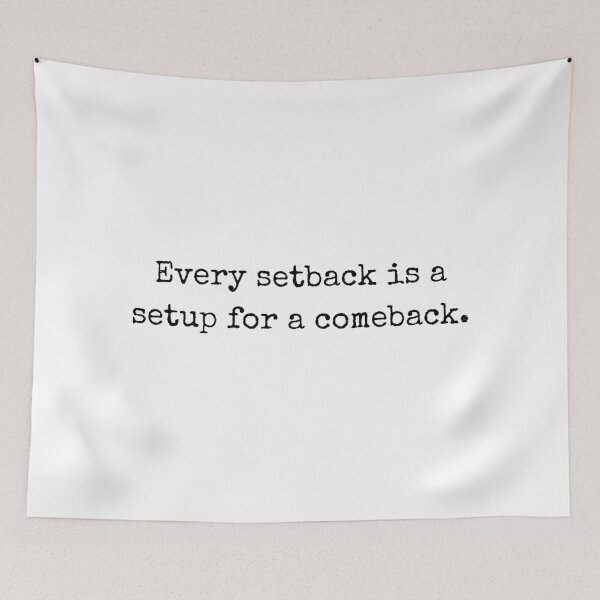 Item preview, Every setback is a setup for comeback – Motivational bold text design designed and sold by BoldTalk.