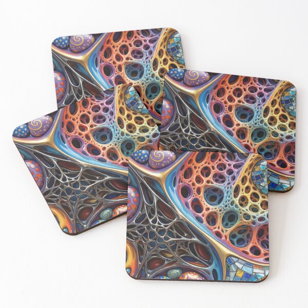 Item preview, Psychedelic Mosaic – Colorful Stones & Cells designed and sold by B-Russ-Stuff.