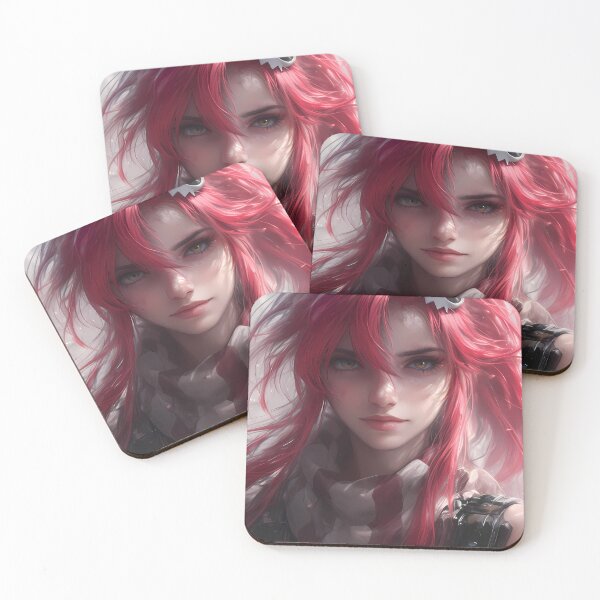 Item preview, Yoko Littner Gurren Lagann Red Hair Scarf Dramatic Anime Girl Portrait designed and sold by mildaclairmo.