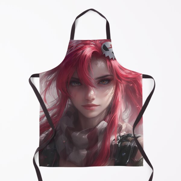 Item preview, Yoko Littner Gurren Lagann Red Hair Scarf Dramatic Anime Girl Portrait designed and sold by mildaclairmo.