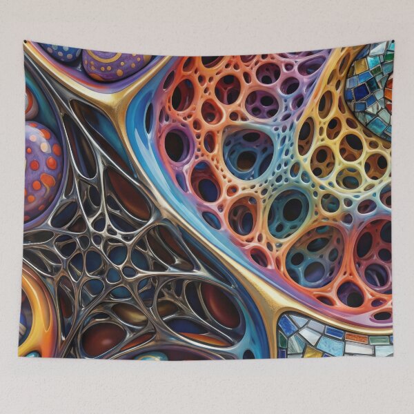 Item preview, Psychedelic Mosaic – Colorful Stones & Cells designed and sold by B-Russ-Stuff.