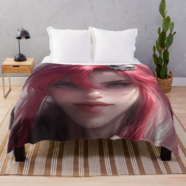 Item preview, Yoko Littner Gurren Lagann Red Hair Scarf Dramatic Anime Girl Portrait designed and sold by mildaclairmo.