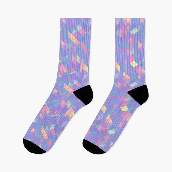 Item preview, Holographic Iridescent Geometric Cube Pattern designed and sold by Prismatect.