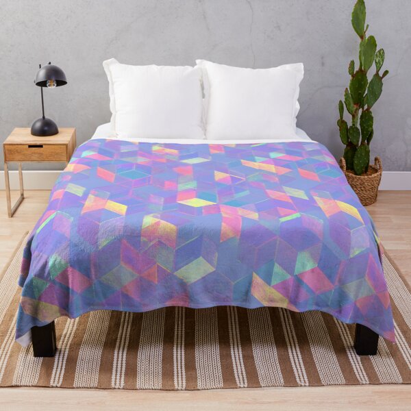 Item preview, Holographic Iridescent Geometric Cube Pattern designed and sold by Prismatect.