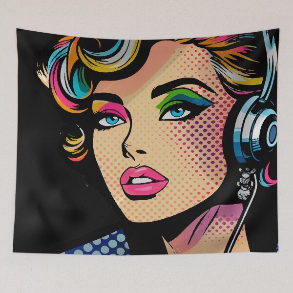 Item preview, Vibrant Pop Art Woman Portrait Print designed and sold by  Ojo de Lilith.
