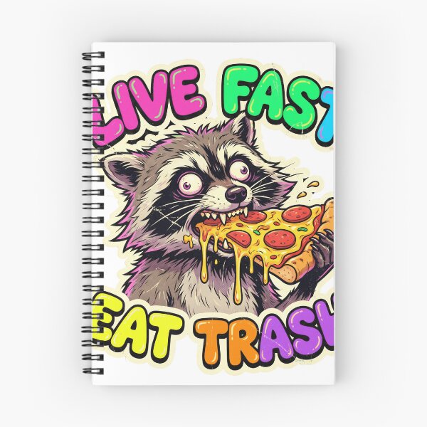 Item preview, Live Fast Eat Trash - Raccoon Eating Pizza designed and sold by The Grumpy Pet Club.