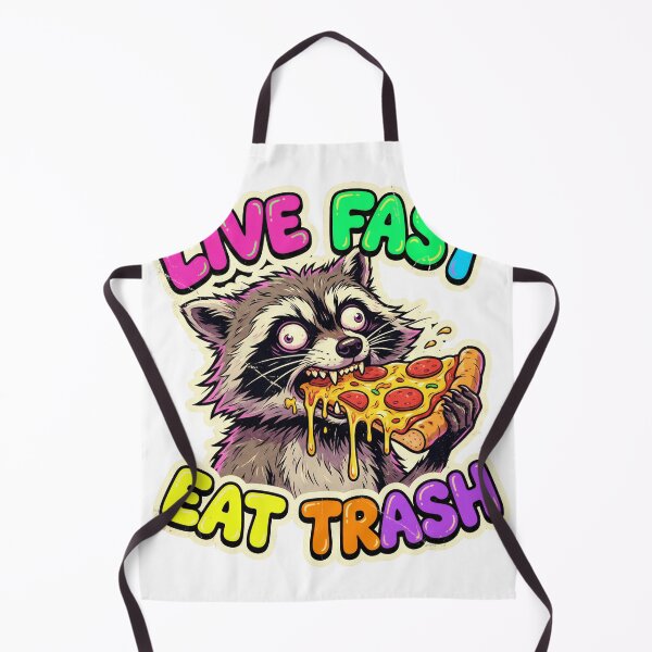 Item preview, Live Fast Eat Trash - Raccoon Eating Pizza designed and sold by The Grumpy Pet Club.