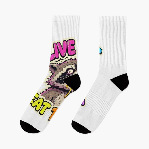 Item preview, Live Fast Eat Trash - Raccoon Eating Pizza designed and sold by The Grumpy Pet Club.