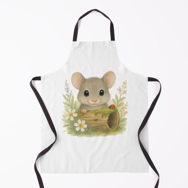 Item preview, Peekaboo Mouse in the Wildflowers – Watercolor Illustration by FunscapeHQ designed and sold by FunscapeHQ.