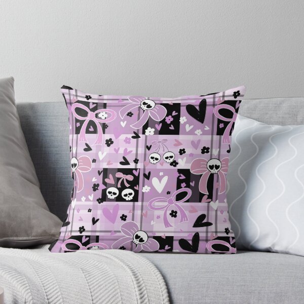 Item preview, Goth Gingham Pink designed and sold by WYFolkMama.