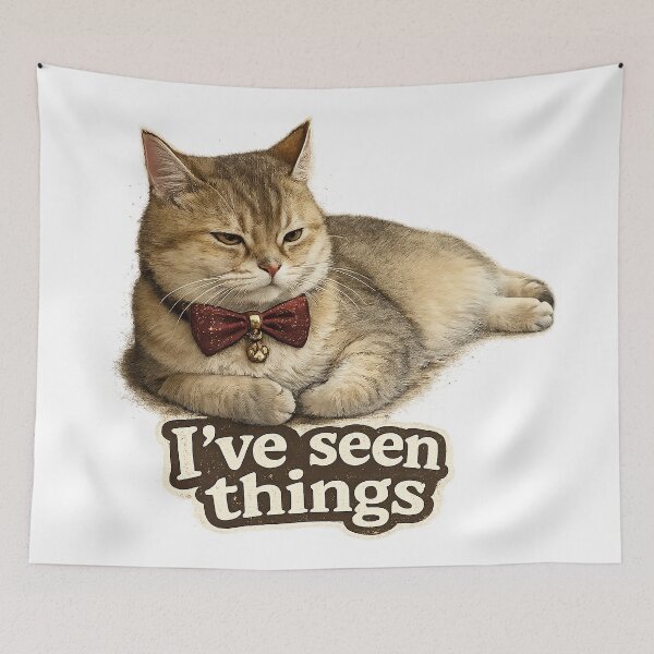 Item preview, I’ve Seen Things – Relatable Cat Humor designed and sold by StrayaDesign.