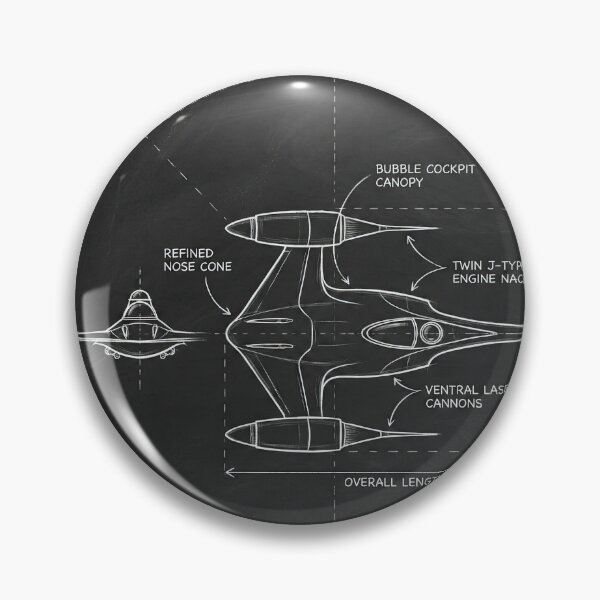 Item preview, N-1 Starfighter Technical Schematic Blueprint Illustration designed and sold by SavinMercantile.