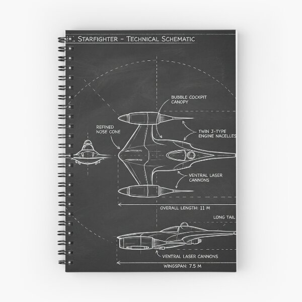 Item preview, N-1 Starfighter Technical Schematic Blueprint Illustration designed and sold by SavinMercantile.