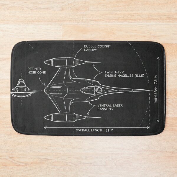 Item preview, N-1 Starfighter Technical Schematic Blueprint Illustration designed and sold by SavinMercantile.