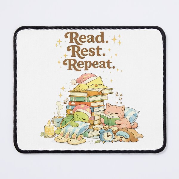 Item preview, Read Rest Repeat Cute Reading Animals Shirt – Cozy Book Lover & Teacher Reading Tee, Bedtime Reading Gift T-Shirt designed and sold by vmdigitalph.