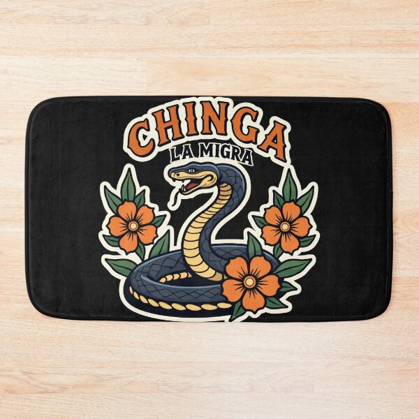 Item preview, Chinga La Migra floral Snake- minnesota rebel loon designed and sold by The Grumpy Pet Club.