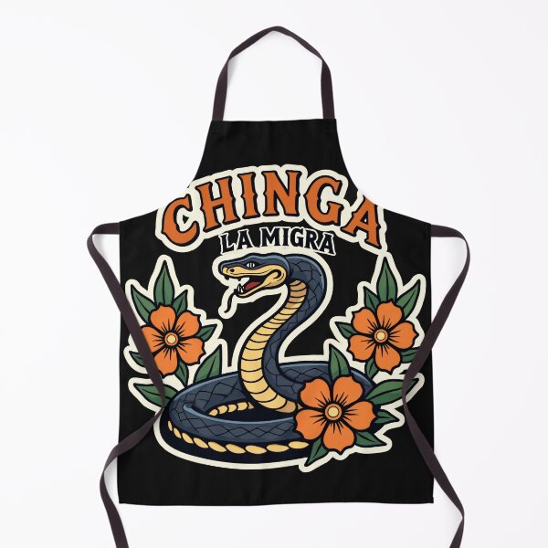 Item preview, Chinga La Migra floral Snake- minnesota rebel loon designed and sold by The Grumpy Pet Club.