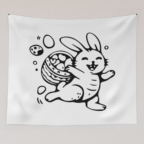 Item preview, Whimsical bunny, happy rabbit designed and sold by OM-lova.