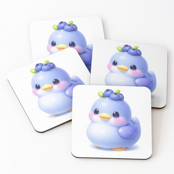 Item preview, Cute Blueberry Duck | Kawaii Fruit Animal Character designed and sold by Moons Studio.