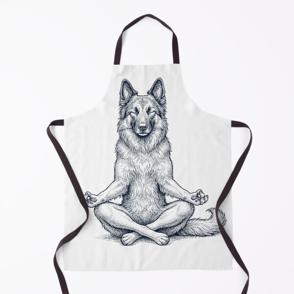 Item preview, Vintage Belgian Shepherd Yoga Lotus Meditation Dog Lover designed and sold by DoodleTortle.