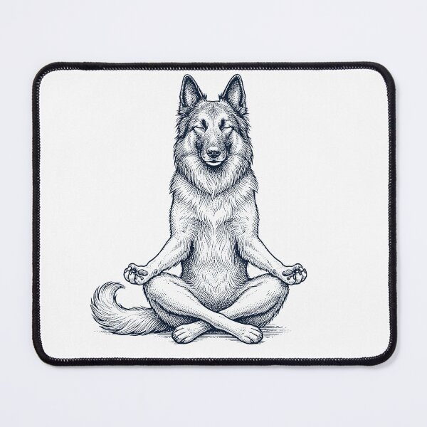 Item preview, Vintage Belgian Tervuren Yoga Lotus Meditation Dog Lover designed and sold by DoodleTortle.