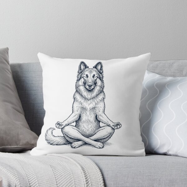Item preview, Vintage Belgian Tervuren Yoga Lotus Meditation Dog Lover designed and sold by DoodleTortle.