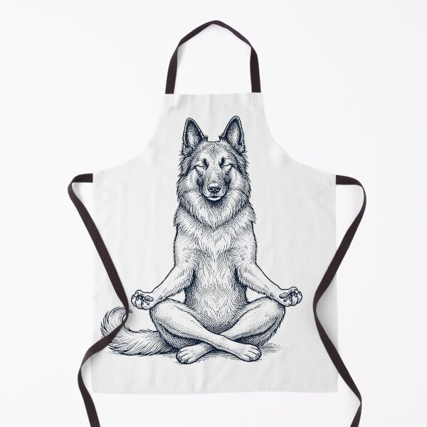 Item preview, Vintage Belgian Tervuren Yoga Lotus Meditation Dog Lover designed and sold by DoodleTortle.