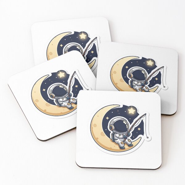 Item preview, Star Fisherman - Dreamy Astronaut & Moon Sticker designed and sold by StickerGlitch.