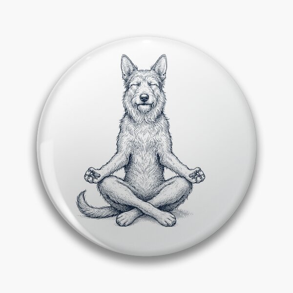 Item preview, Vintage Bergamasco Shepherd Yoga Lotus Meditation Dog Lover designed and sold by DoodleTortle.