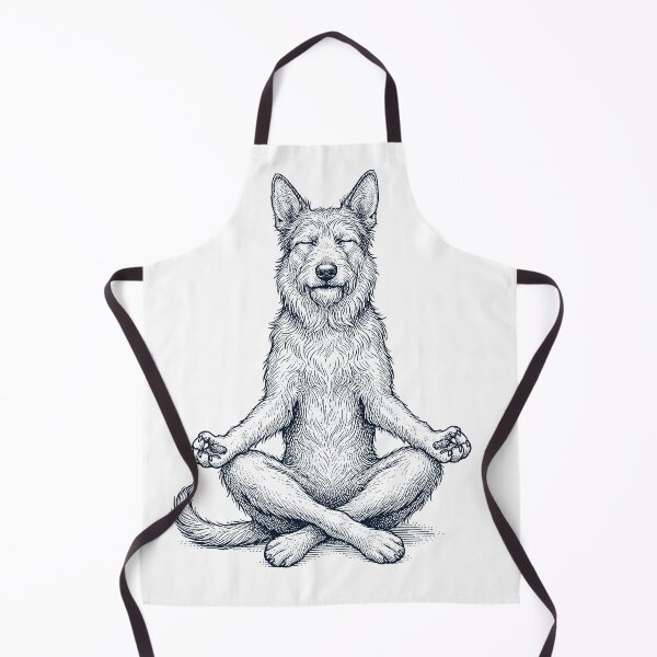 Item preview, Vintage Bergamasco Shepherd Yoga Lotus Meditation Dog Lover designed and sold by DoodleTortle.