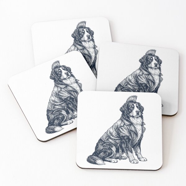 Item preview, Vintage Bernese Mountain Dog Punk Mowhawk Dog Mom Dad designed and sold by DoodleTortle.