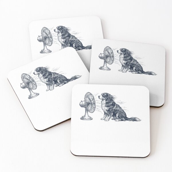 Item preview, Vintage Bernese Mountain Dog With Fan Dog Mom Dad designed and sold by DoodleTortle.