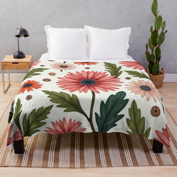 Item preview, Coral Whisper Gerbera Garden Seamless Pattern designed and sold by Dream Bloom Gallery.