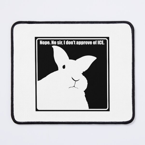 Item preview, Disapproving Rabbits Resist Ice Black And White  designed and sold by BrynneLisen.