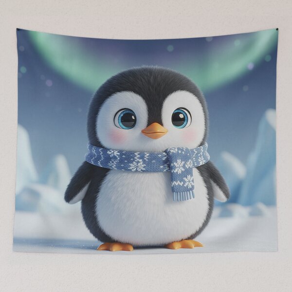 Item preview, Penguin with Blue Scarf designed and sold by Ronin Custom.