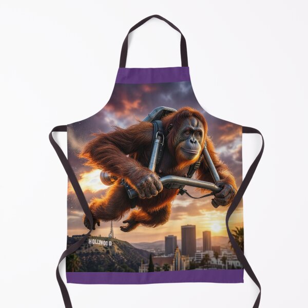 Item preview, Orangutan Flies Over Hollywood designed and sold by Tridentulus.
