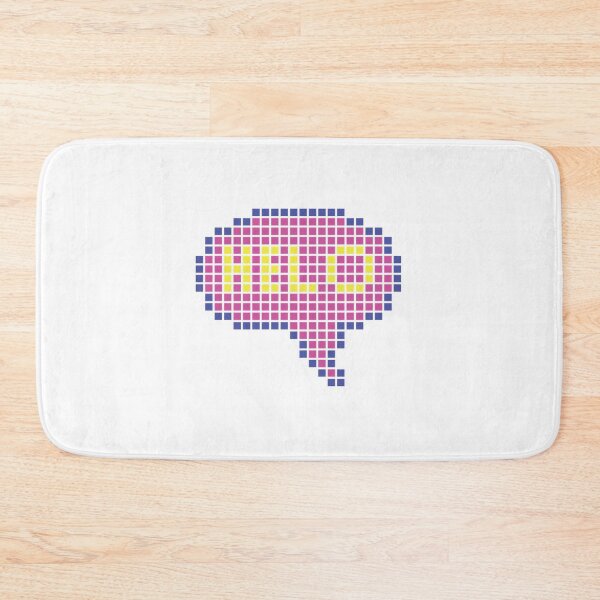 Item preview, Pixelated Bubble Speech Hello designed and sold by NewYearDesign.