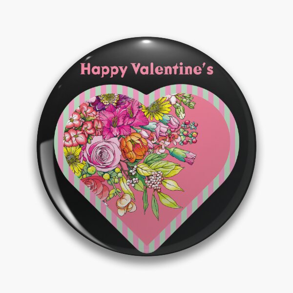 Item preview, Valentine's Day Celebration with Vibrant Flowers in a Pink Heart designed and sold by cremedecolor.