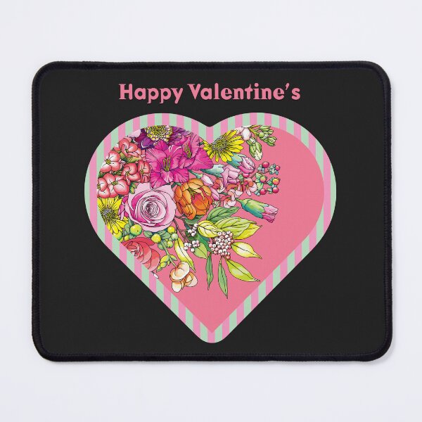 Item preview, Valentine's Day Celebration with Vibrant Flowers in a Pink Heart designed and sold by cremedecolor.