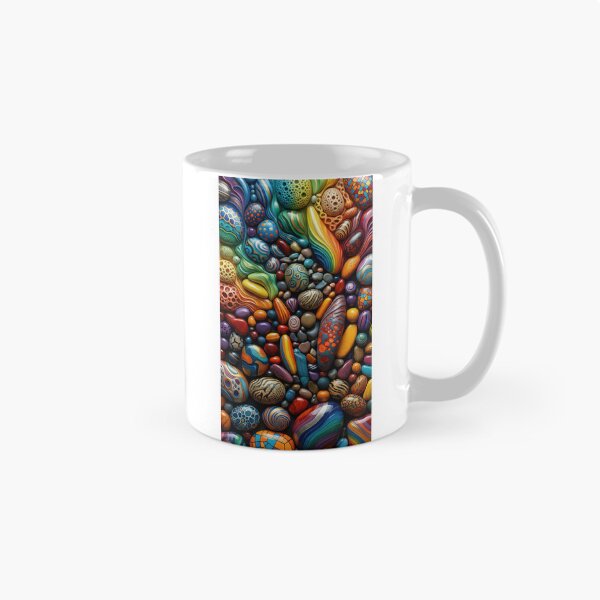 Item preview, Vibrant Pebble Chaos – Rainbow Stone Mosaic designed and sold by B-Russ-Stuff.
