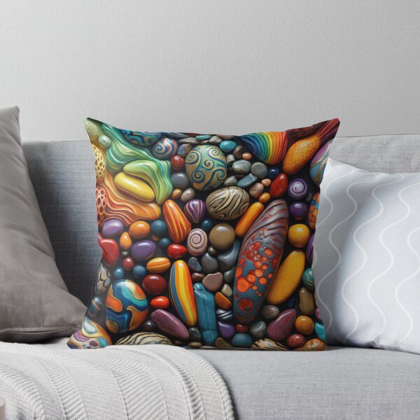 Item preview, Vibrant Pebble Chaos – Rainbow Stone Mosaic designed and sold by B-Russ-Stuff.