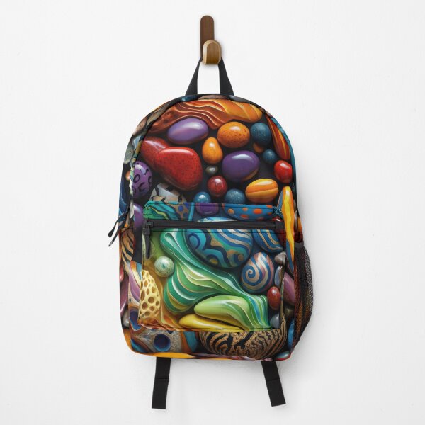 Item preview, Vibrant Pebble Chaos – Rainbow Stone Mosaic designed and sold by B-Russ-Stuff.